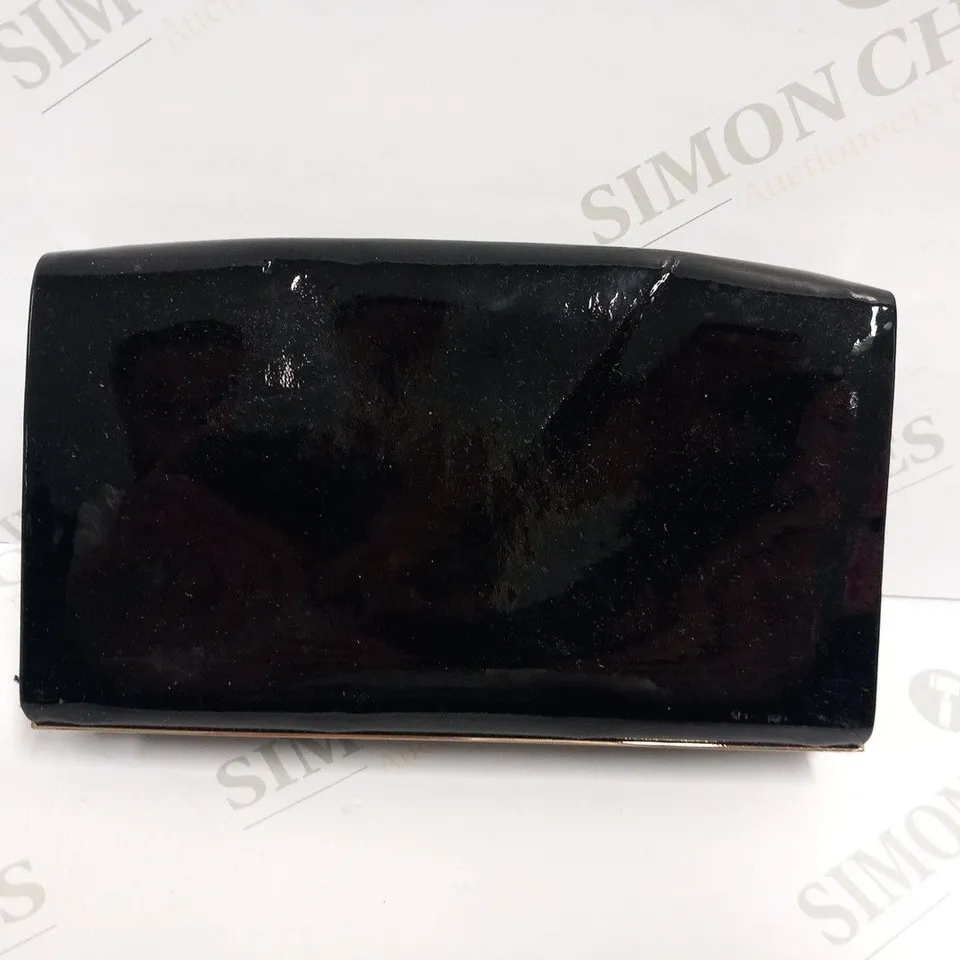 JIMMY CHOO BLACK PATENT CLUTCH