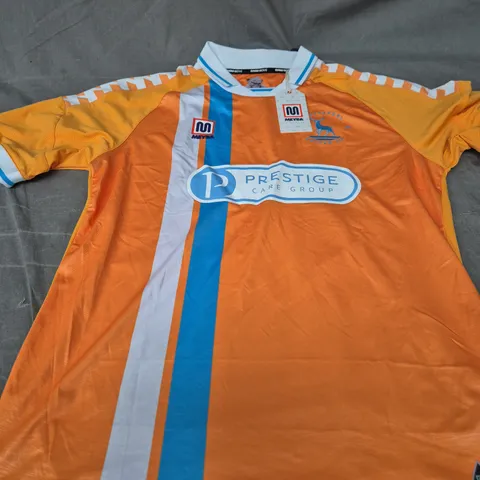 HARTLEPOOL UNITED FC 2025/26 AWAY JERSEY – ORANGE (UK SIZE M) – MEYBA
