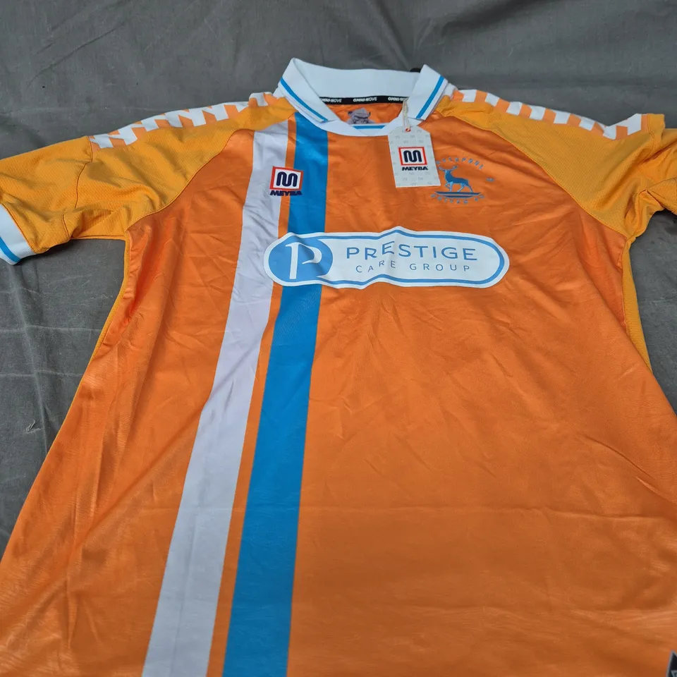 HARTLEPOOL UNITED FC 2025/26 AWAY JERSEY – ORANGE (UK SIZE M) – MEYBA