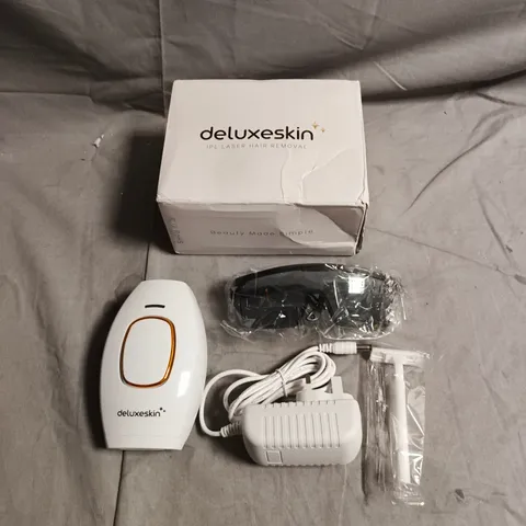 DELUXSKIN IPL LASER HAIR REMOVAL DEVICE – BOXED WITH ACCESSORIES
