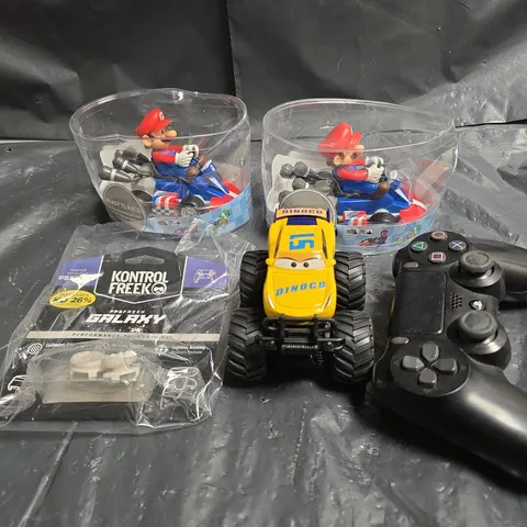 APPROXIMATELY 10 ASSORTED TOYS & GAMES PRODUCTS TO INCLUDE , PS3 CONTROLLER , REVISION CARDS , ETC 