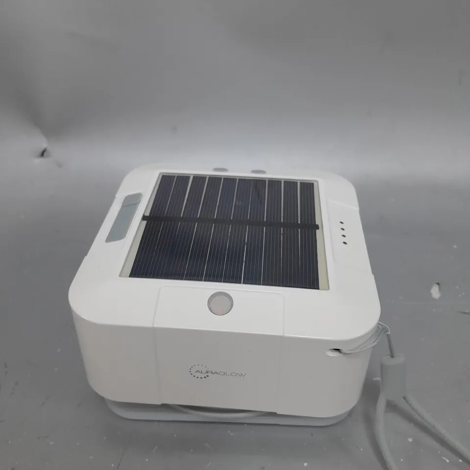 AURAGLOW WHITE USB & SOLAR RECHARGEABLE STRING LIGHTS