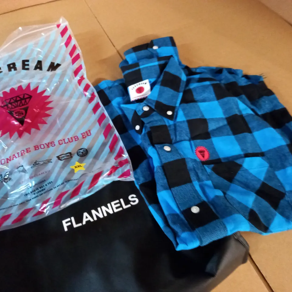 ICE CREAM LONG SLEEVE FLANNEL SHIRT IN BLUE - 2X LARGE