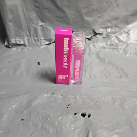 BOXED HUDA BEAUTY FAUX FILLER JELLY LIP OIL IN JUICY GOJI 3.9ML
