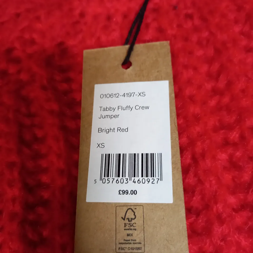 HUSH TABBY FLUFFY CREW JUMPER SIZE XS