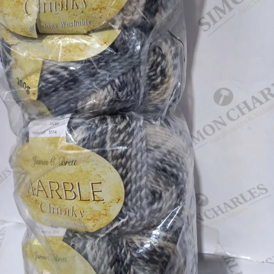 PACK OF 5 X JAMES C BRETT MARBLE CHUNKY MACHINE WASHABLE YARN 