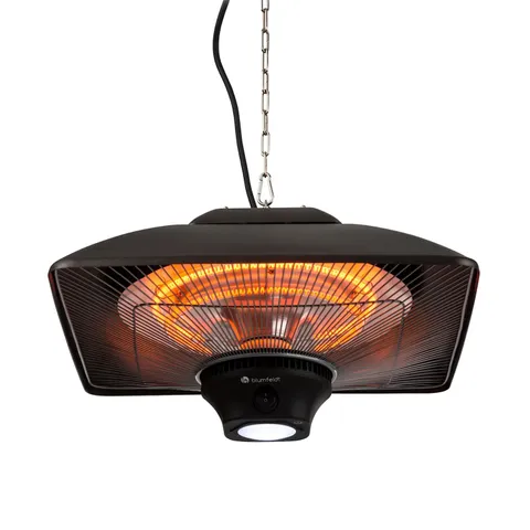 BOXED BLUMFELDT HEAT SQUARE 2000W HANGING PATIO HEATER BLACK