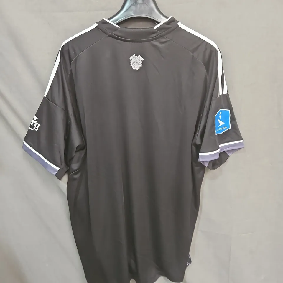ADIDAS FOOTBALL JERSEY – BLACK WITH UNIBET SPONSOR (MEN'S) SIZE 2XL