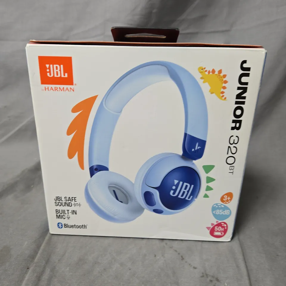 JBL JUNIOR 320BT WIRELESS HEADPHONES – LIGHT BLUE (BOXED)