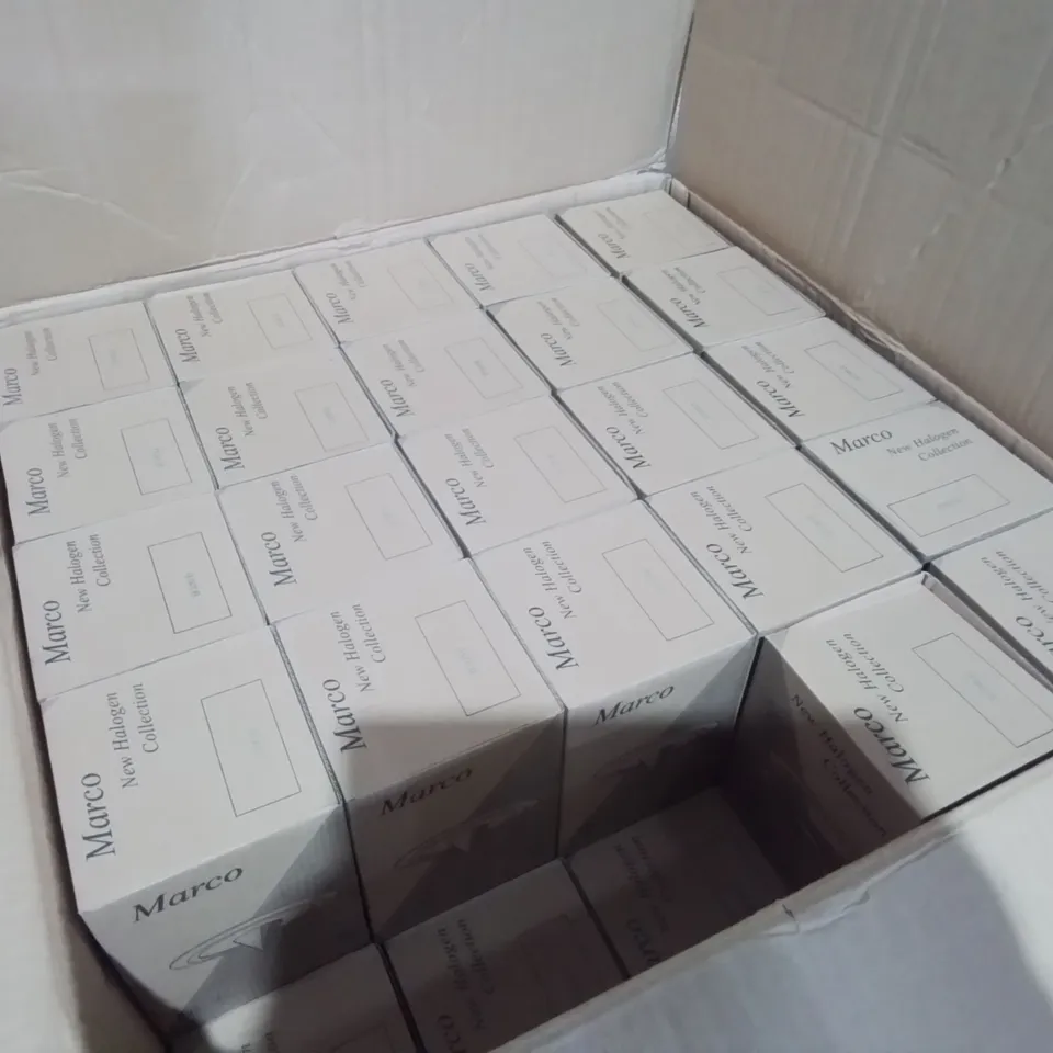PALLET CONTAINING 11 MULTIPACK BOXES OF ASSORTED LIGHTING ITEMS TO INCLUDE EMCOLITE AND NEW HALOGEN DOWNLIGHTS AND ROSEN WALL LIGHTS