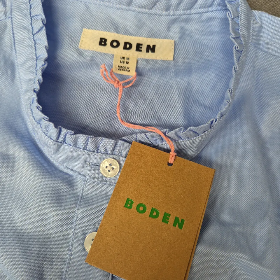 BODEN PHOEBE SHIRT IN BLUE OXFORD - UK 16