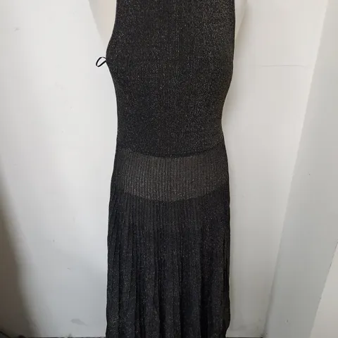 LK BENNET DR SCOTT BLACK/GOLD DRESS - SMALL