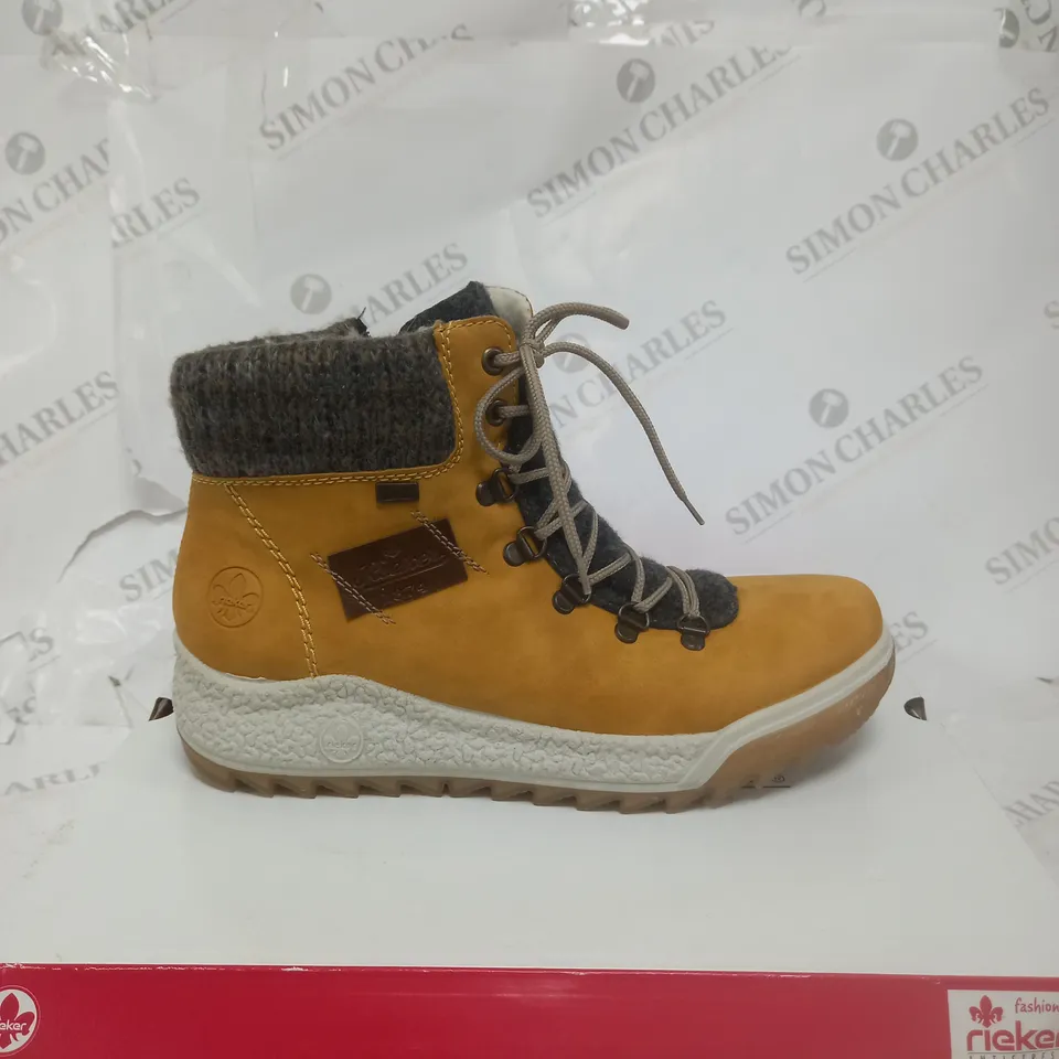 RIEKER LACE BOOT YELLOW - SIZE 7.5
