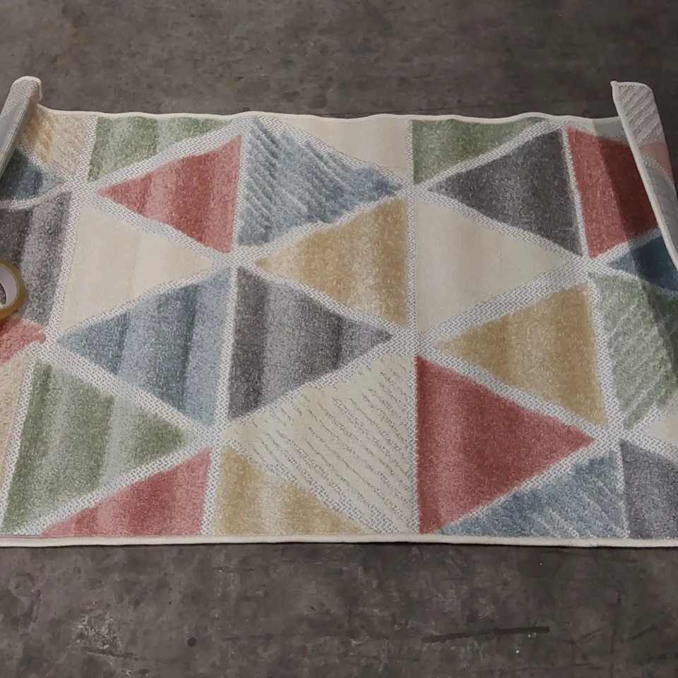 BRAND NEW PACO HOME STILO 860 MULTI-COLOURED RUG - 80 x 150cm
