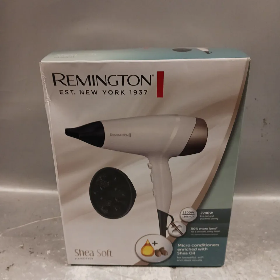 BOXED REMINGTON SHEA SOFT HAIR DRYER 