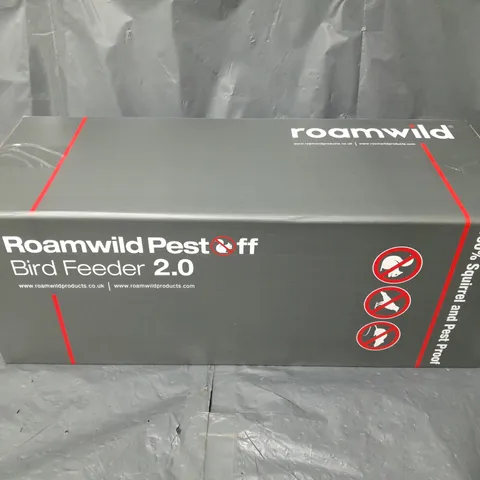 BOXED AND SEALED ROAMWILD PEST OFF BIRD FEEDER 2.0 (PEANUT/DRIED MEALWORM/SUET PELLET FEEDER)