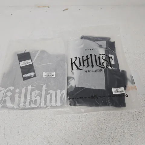 LOT OF APPROXIMATELY 30 BRAND NEW KILLSTAR ITEMS TO INCLUDE MIDNIGHT MISFITS TOPS AND STRANGE VANITY TROUSERS - VARIOUS SIZES