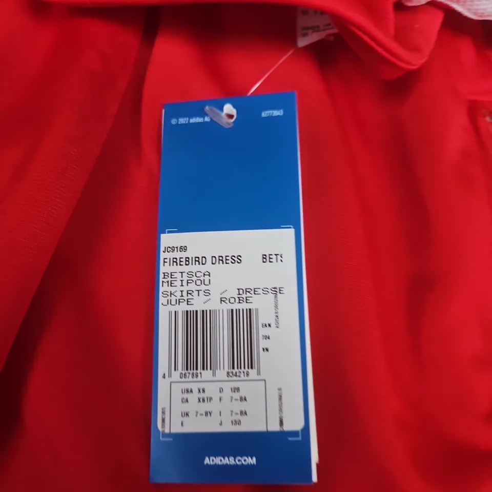ADIDAS FIREBIRD DRESS - SIZE 7/8 YEARS