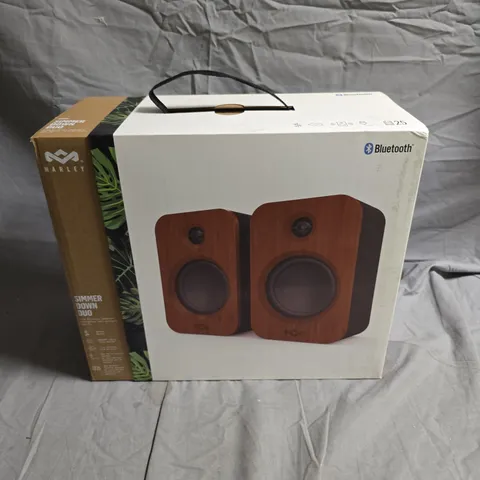 MARLEY SIMMER DOWN DUO BLUETOOTH SPEAKERS – WOOD VENEER (PAIR)