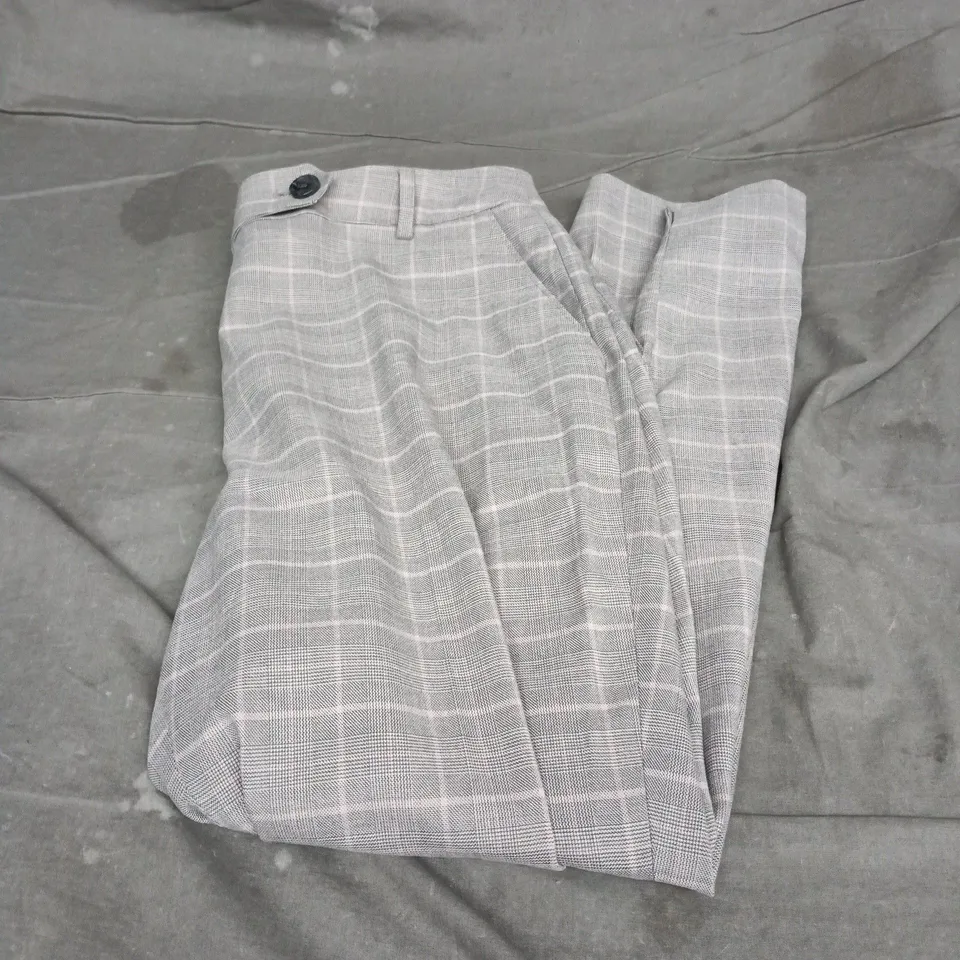 PRINCIPLES WOMEN'S GREY PLAID TROUSERS, UK 14