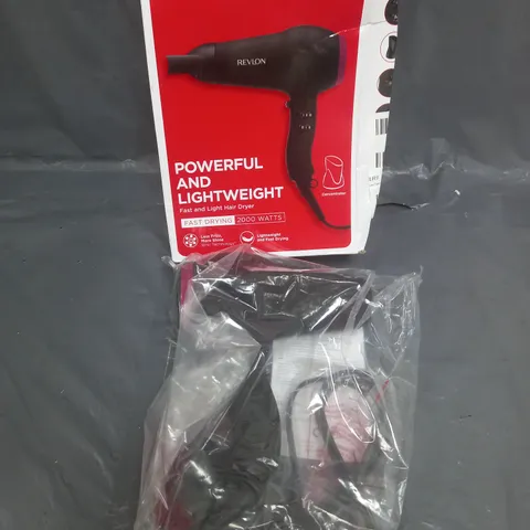 BOXED REVLON FAST AND LIGHT HAIR DRYER IN BLACK