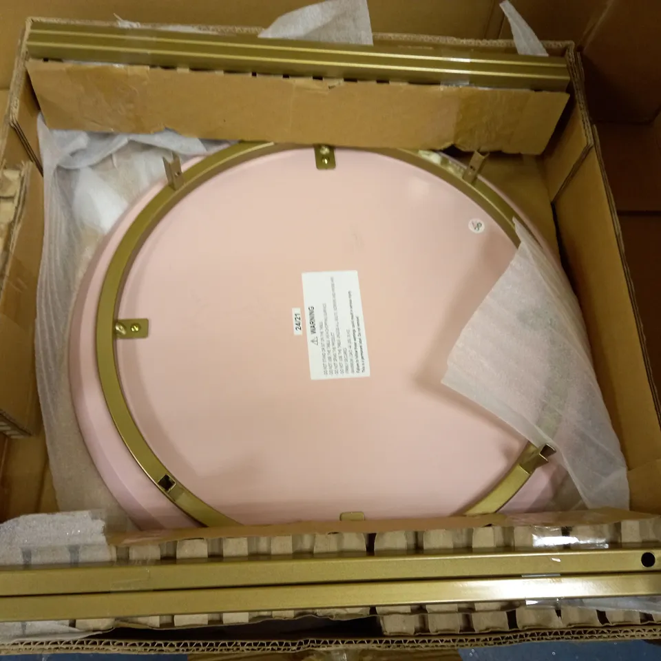 TERRAZZO ROUND TABLE - PINK/GOLD EFFECT