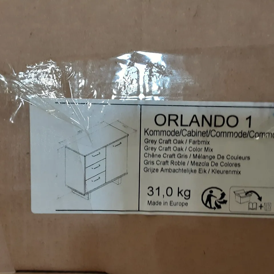 BOXED DESIGNER ORLANDO 1 GREY CRAFT CABINET