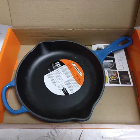 LE CREUSET ENAMELLED CAST IRON PAN - BLUE