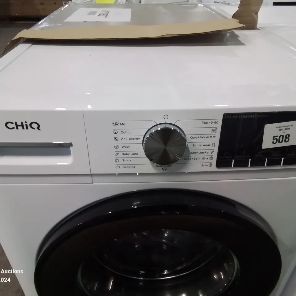 CHIQ... CHIQ CFL80-14586IM3XBWU, FREESTANDING WASHING MACHINE, 8KG, FRONT LOAD, SLIM, 1400RPM,