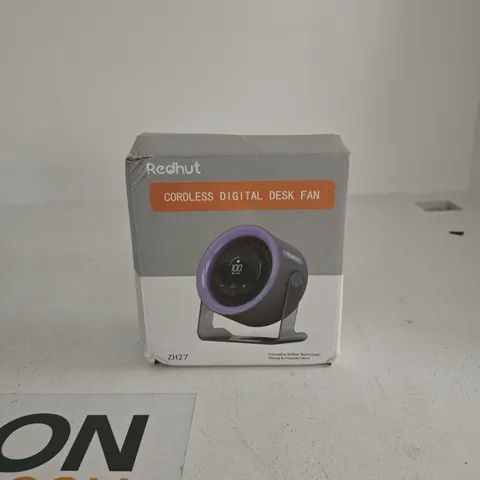 REDHUT CORDLESS DIGITAL DESK FAN BOXED