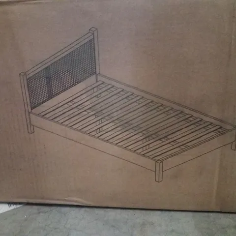 BOXED BIRLEA 180cm SCANDI SPINDLE BED - BLACK // 6' SUPERKING (3 BOXES)