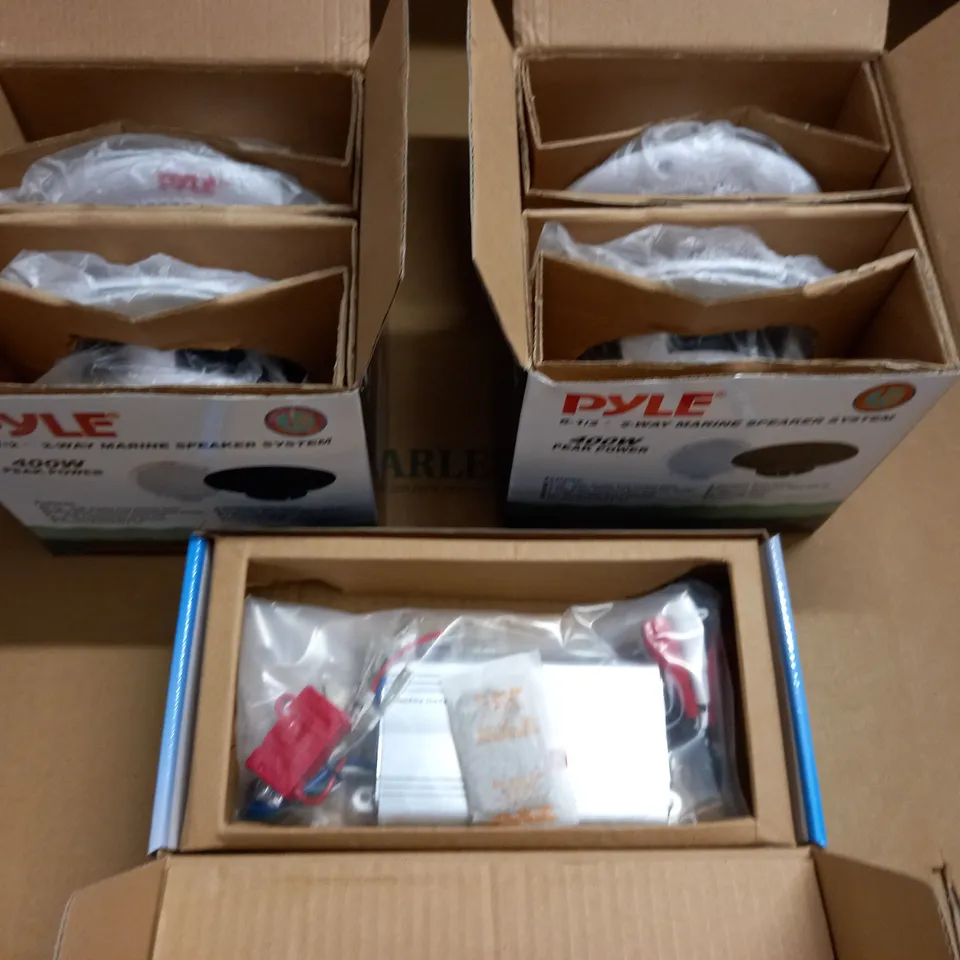 PYLE 4-CHANNEL WATERPROOF AMPLIFIED 6.5" MARINE SPEAKER SYSTEM