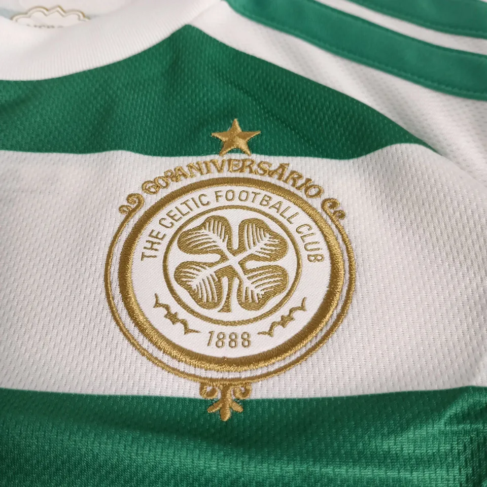 Celtic FC Home Shirt – Adidas – Youth UK 7-8Y (EU 128) Green & White Hoops
