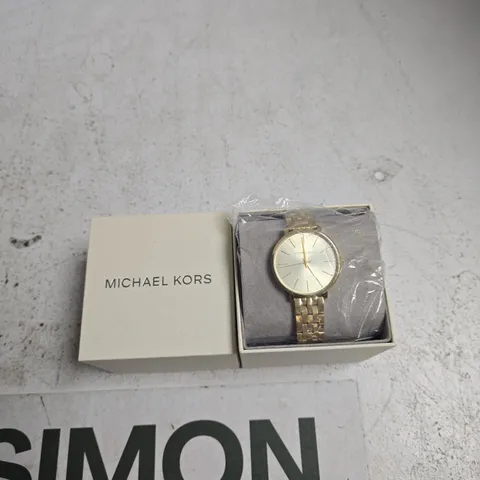 MICHAEL KORS GOLD-TONE BRACELET WATCH – BOXED