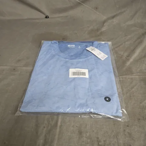 HOLLISTER BAGGY CROP FIT T‑SHIRT – BLUE, SIZE M