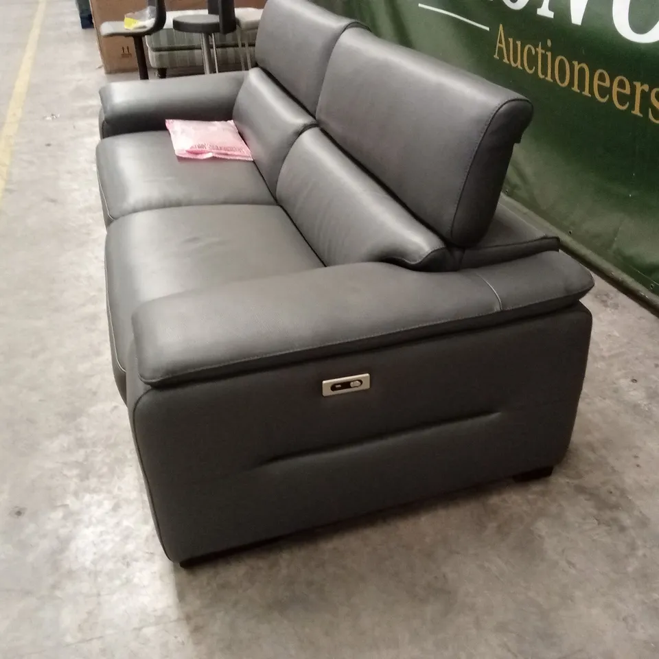 QUALITY DESIGNER ITALIAN MADE VENTO 3 SEATER ELECTRIC RECLINER LEATHER SOFA