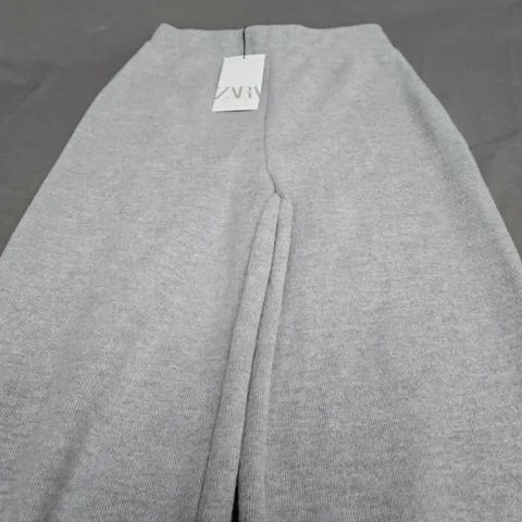 ZARA LIGHT GREY FLEECE JOGGERS - SMALL