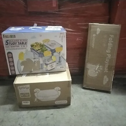 PALLET OF ASSORTED PRODUCTS AND HOUSEHOLD GOODS TO INCLUDE;FOLDING PLAYMAT,STUDY TABLE,BOOSTER SEAT