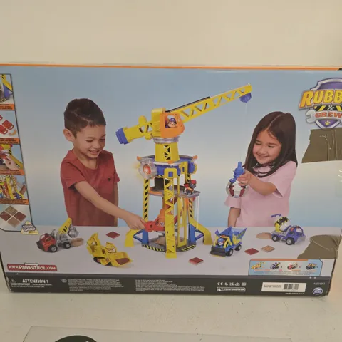 PAW PATROL RUBBLE CREW BARK YARD CRANE TOWER PLAYSET – BOXED