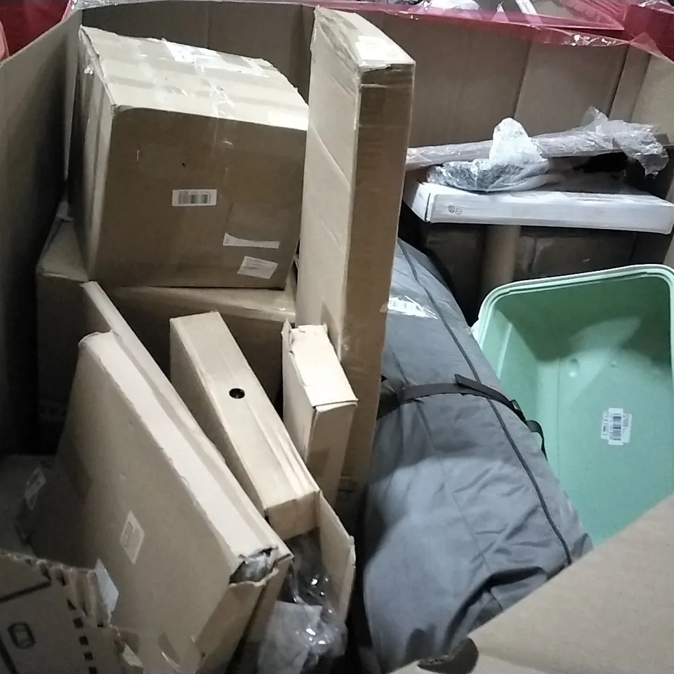 PALLET OF ASSORTED PRODUCTS AND HOUSEHOLD GOODS TO INCLUDE;AIR COOLER,BABY PLAY MATS,STAINLESS STEEL CAT LITTER TRAY