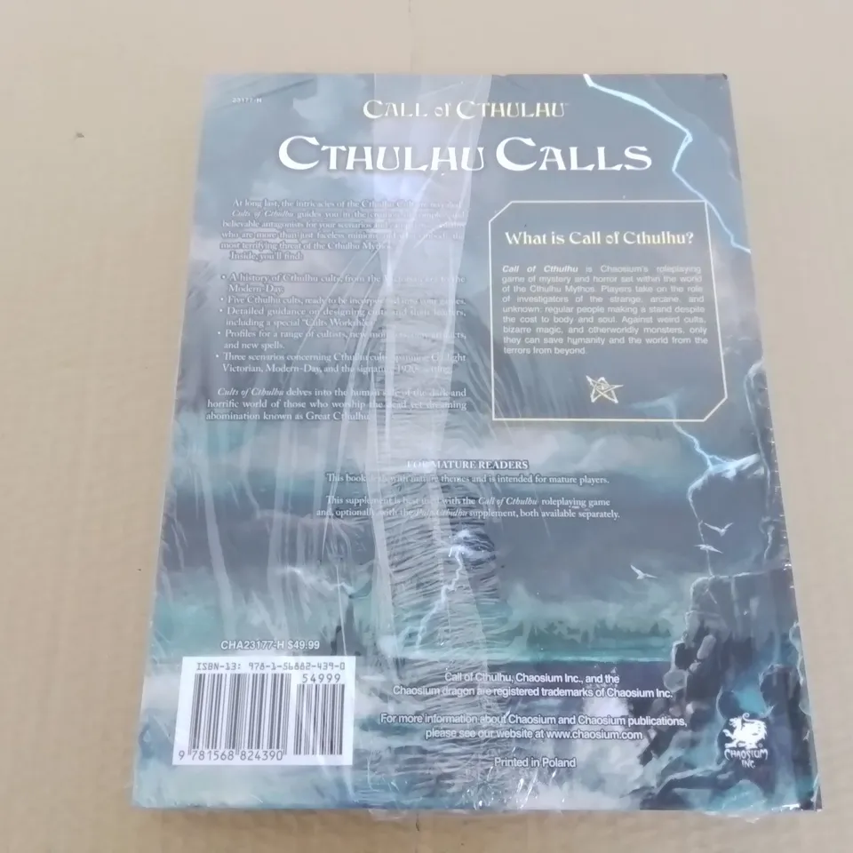 SEALED CALLS OF CTHULHU CULTS OF CTHULHU GAME BOOK