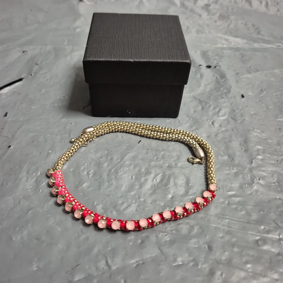 HOT PINK BOHO BRACELET