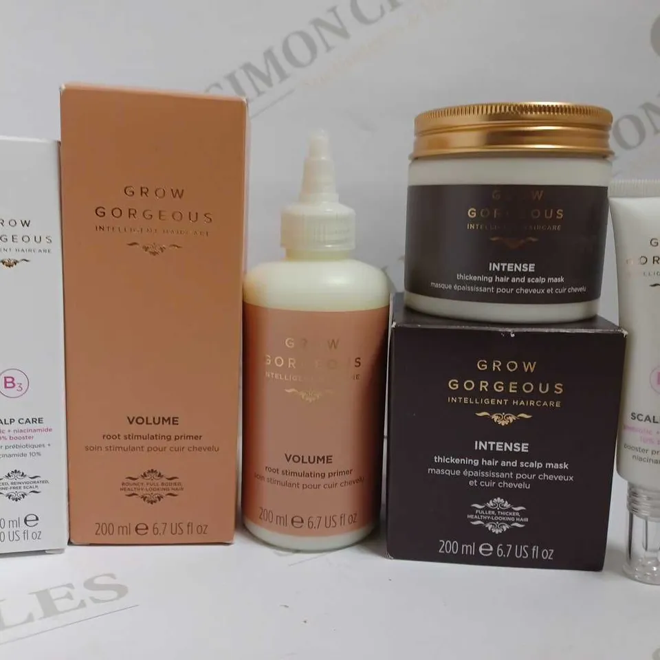 3 GROW GORGEOUS ITEMS INCLUDING B3 SCALP CARE, INTENSE HAIR THICKENING MASK, ROOT STIMULATING PRIMER