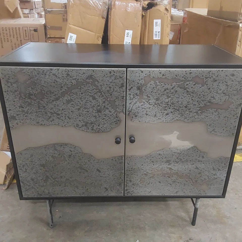 BOXED ATKIN AND THYME MERCURY DRINKS CABINET - BLACK