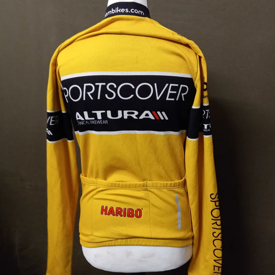 ALTURA TECHNICAL BIKEWEAR YELLOW ZIP UP TIGHT JACKET - LARGE