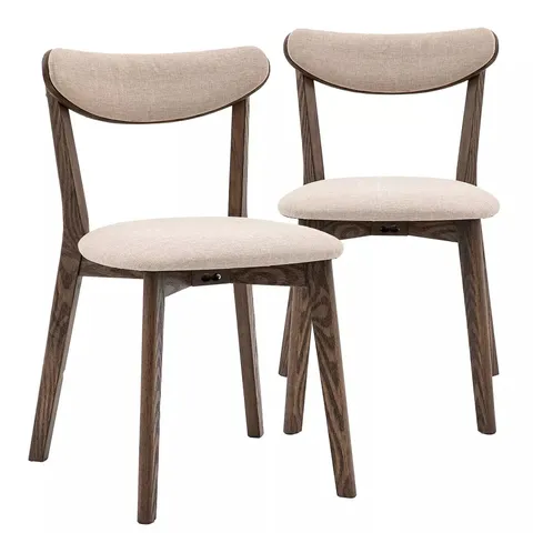 SET OF 2 HATFIELD SMOKED DINING CHAIRS