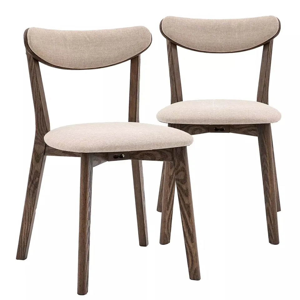 SET OF 2 HATFIELD SMOKED DINING CHAIRS 