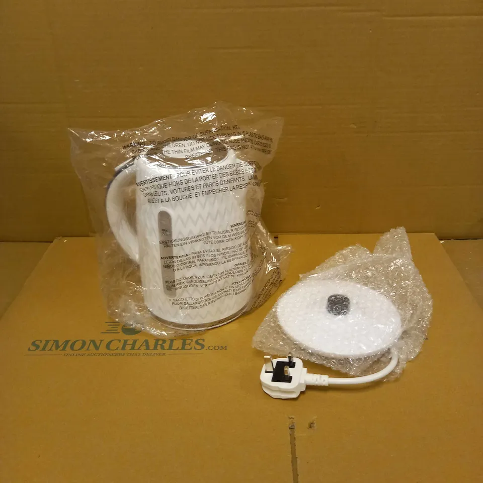 ZANUSSI WHITE PATTERNED KETTLE ZEK-1350-WT