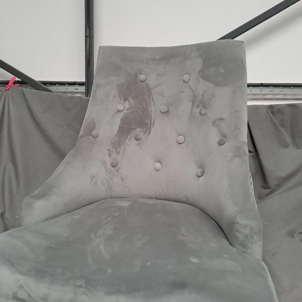 SET OF 2 UNBRANDED LIGHT GREY PADDED SEAT 