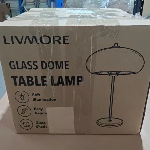 LIVMORE GLASS DOME TABLE LAMP – BOXED